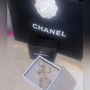 Gold Heart Fashion Keychain
